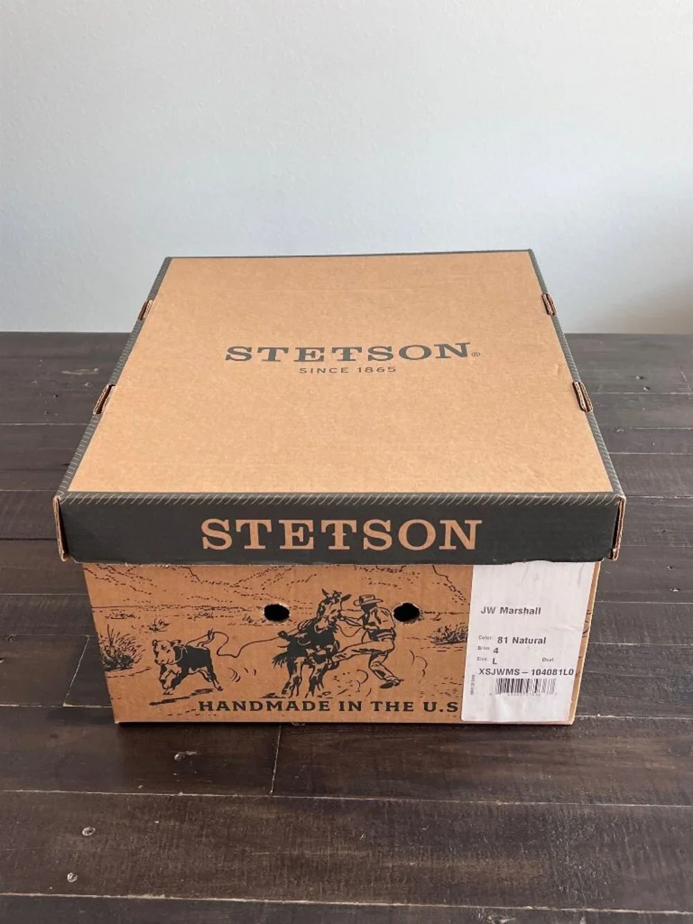 Stetson JW Marshall Shantung Straw Western Hat - Picture 11 of 11